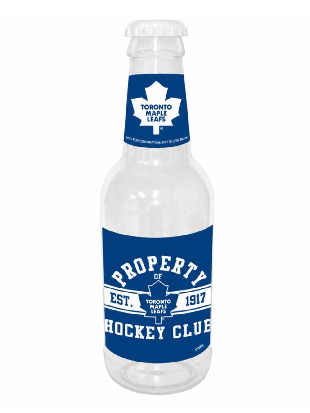 Toronto Maple Leafs Beer Bottle Coin Bank | Hockey Club Spare Change Bank | 36.2
